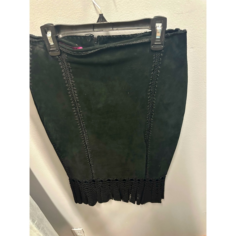IDI by Mathew leather and rayon skirt small
